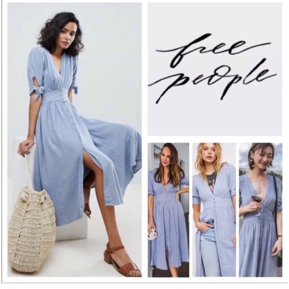 Free People Love of My Life Dress Size XS Light Blue
